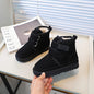 Fleece-lined Thick Snow Boots Girls' Double Velcro Ankle Boots