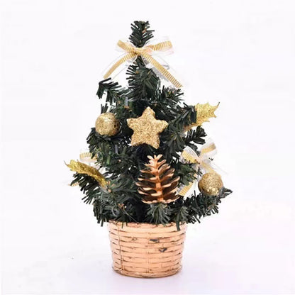 PVC Mini Christmas Tree LED Lights Decoration Desktop Ornaments
