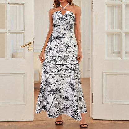 Ladies' Fashion Floral Spaghetti Strap Dress