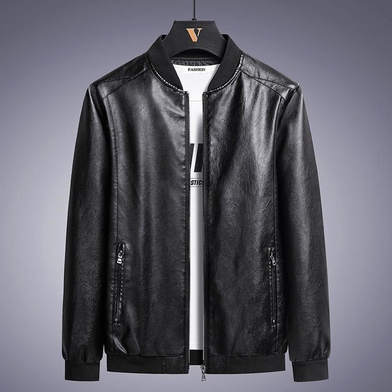 Men's Plus Size Leather Jacket Coat