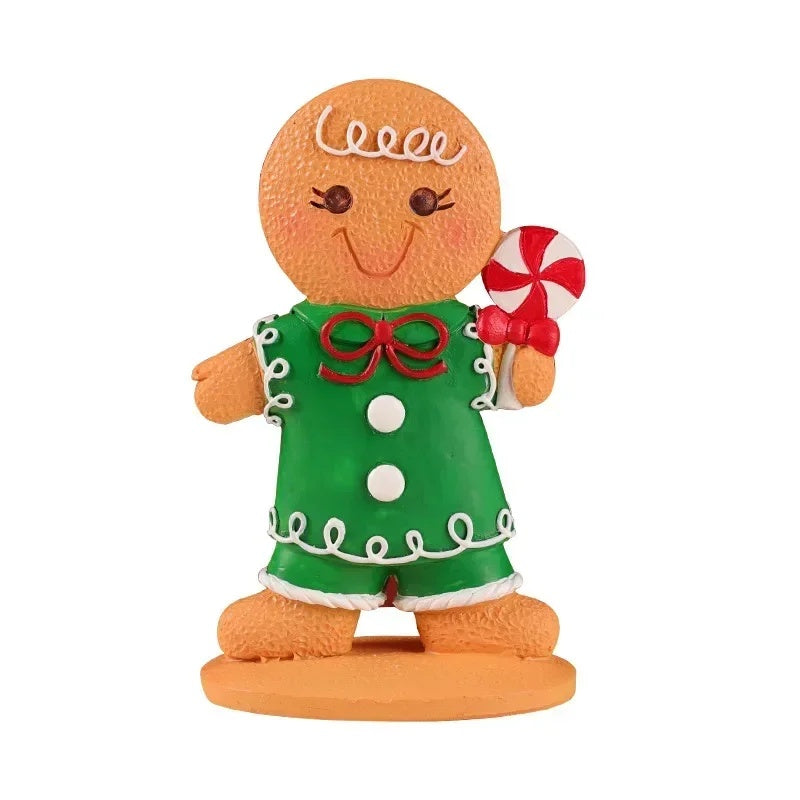 New Christmas Gingerbread Man Decoration Creative Cartoon Gingerbread Man Christmas Atmosphere Layout Decorative Small Ornaments