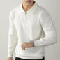 Men's Business Half-Zip Polo Collar Knitted Sweater