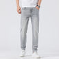 Light Wash Jeans Men's Slim Straight Leg Pants