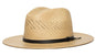 Striped Bow Flat-brimmed Jazz Straw Top Hat