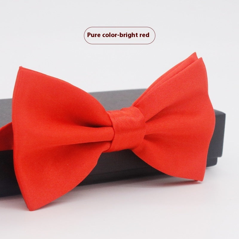 Men's Solid Color Formal Wear Wedding Business Casual Groom Groomsman Bow Tie