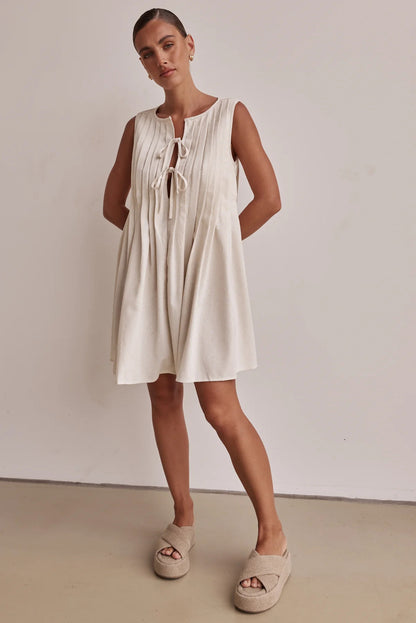 Women's Casual Versatile V-neck Ribbed Tank Dress