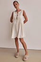 Women's Casual Versatile V-neck Ribbed Tank Dress