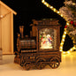 Small Train Christmas Interior Luminous Water Injection Desktop Decoration
