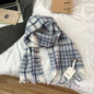 Advanced Plaid Scarf Autumn Winter Women Vintage