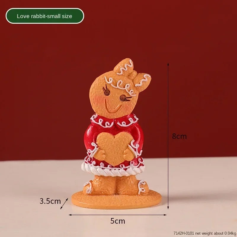 New Christmas Gingerbread Man Decoration Creative Cartoon Gingerbread Man Christmas Atmosphere Layout Decorative Small Ornaments