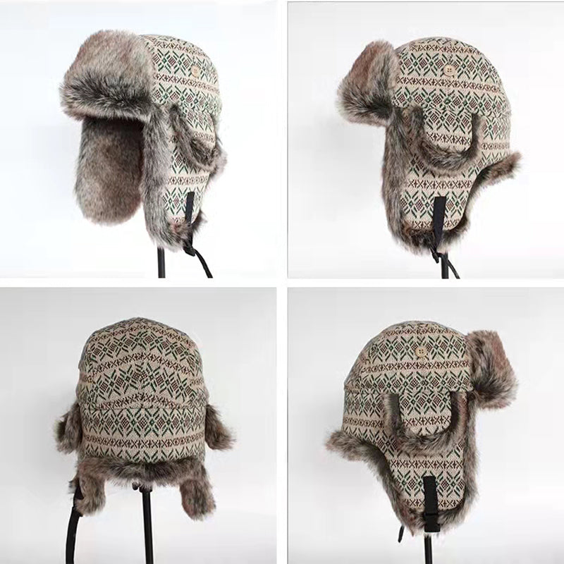 Men Plus Velvet Cycling Wind And Cold Ear Protection Hat