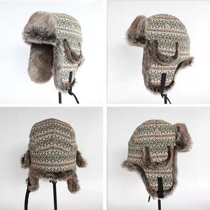 Men Plus Velvet Cycling Wind And Cold Ear Protection Hat