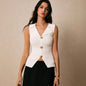 Women's Fashion Versatile Solid Color Casual V-neck Vest