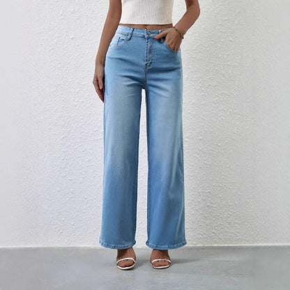 Women's Fashion Casual Stretch Straight High Waist Jeans