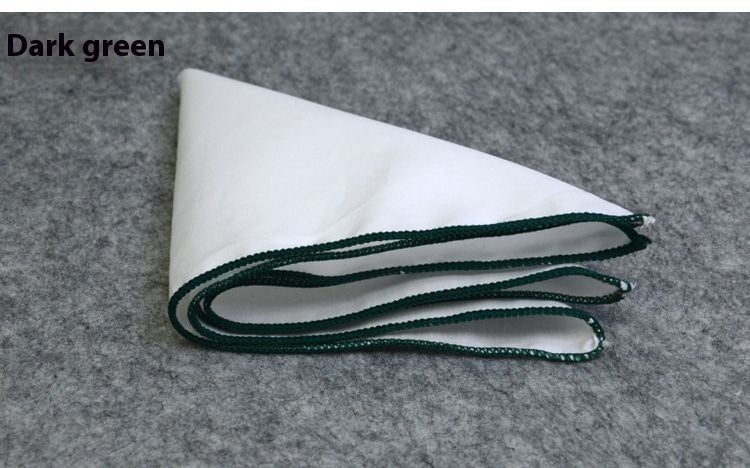 Trendy Men Wedding Groom Groomsman Suit Shirt Dress Corsage Square Scarf