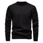 Casual Round Neck Pullover Warm Knitted Sweater For Men