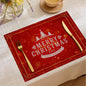 Christmas Digital Printing Placemat Linen Insulation Antifouling Decoration