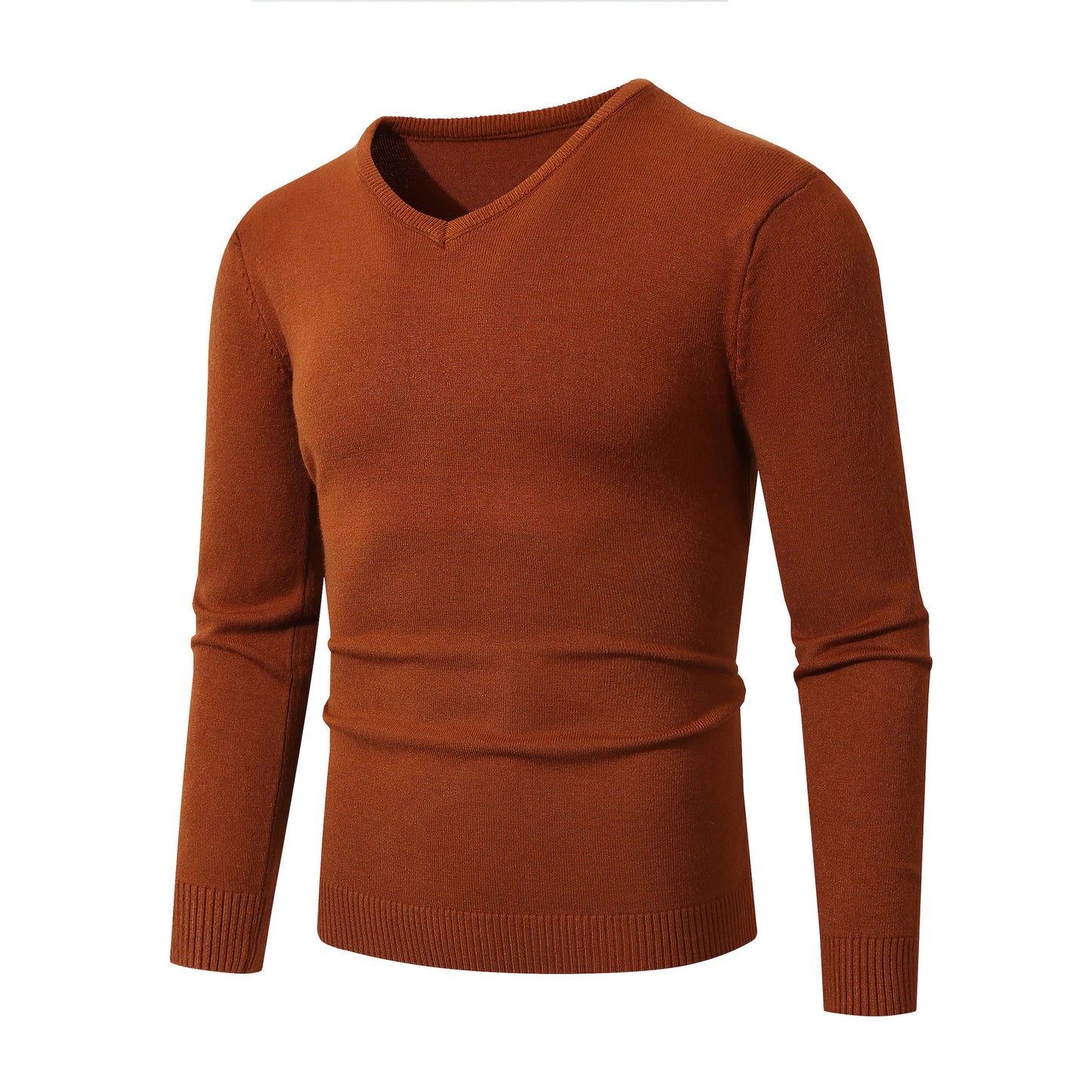 European And American Casual Long-sleeve V-neck Sweater Base Layer