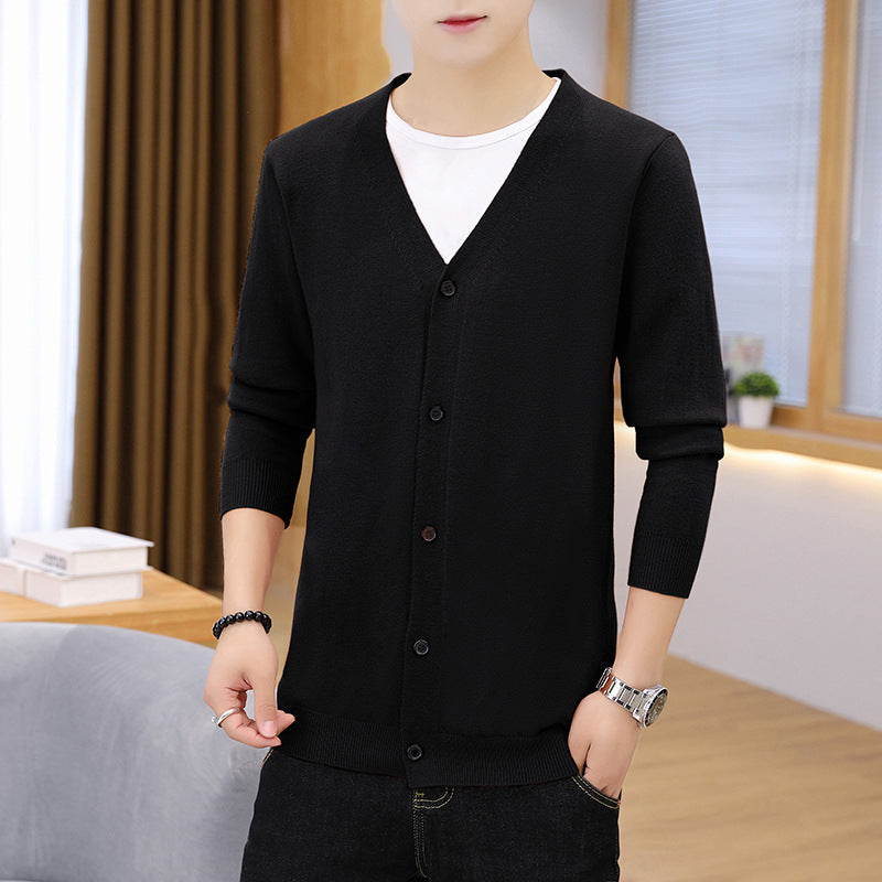 Men's Thick Slim Casual Cardigan Knit Jacket