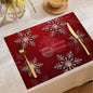 Christmas Digital Printing Placemat Linen Insulation Antifouling Decoration