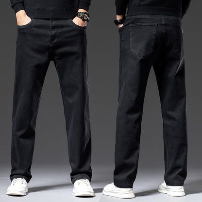 High Elastic Men's Straight Loose Spring And Autumn Jeans