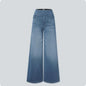 High-waisted Jeans Women Vintage Wash Loose Wide-leg Pants