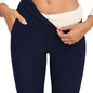 Fleece Sports Leggings High Elasticity And Warmth